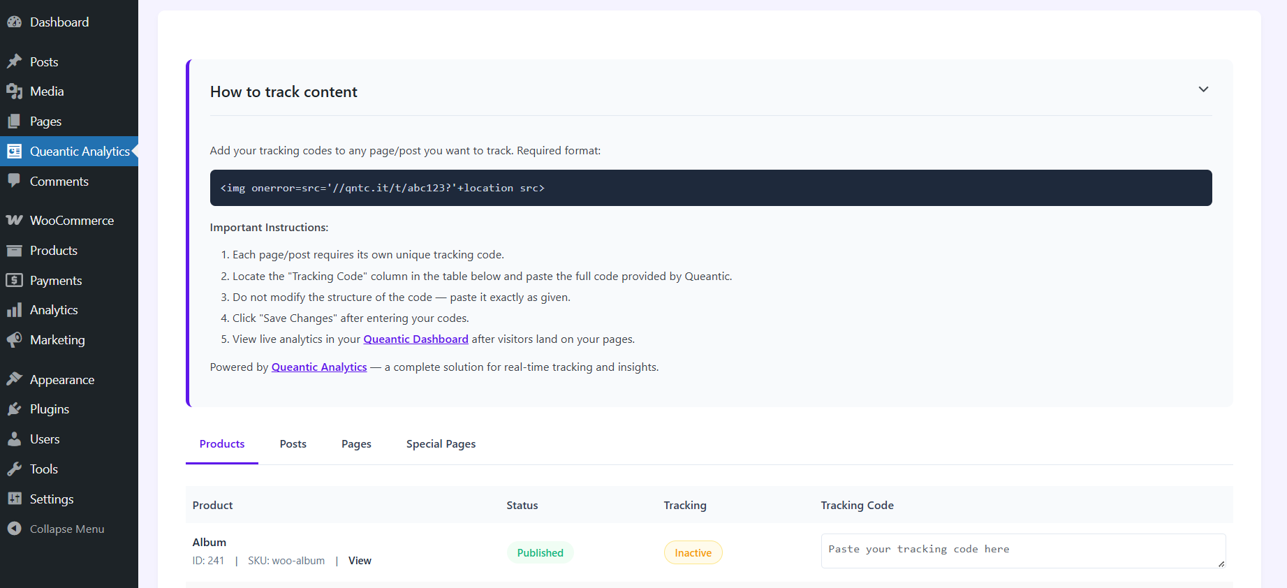 Activate plugin